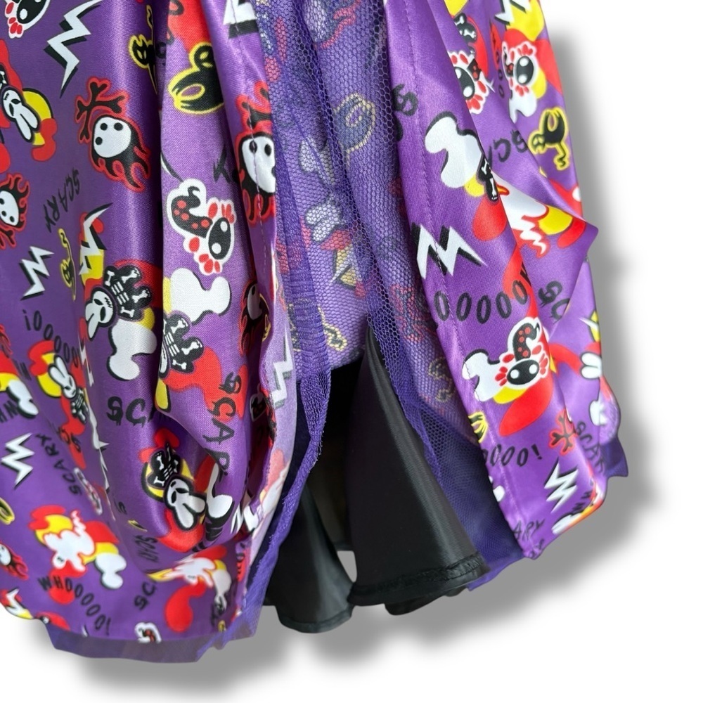 Hell Bunny Haunted House Purple Mesh Halloween Dress Size Small - Picture 4 of 11